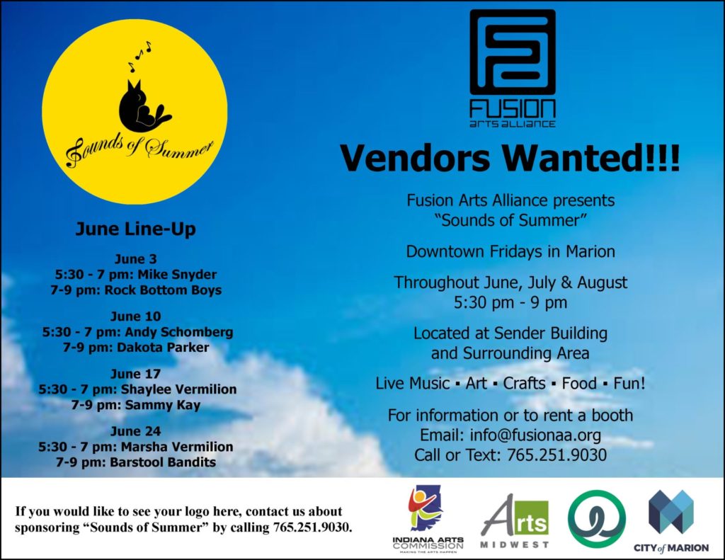 Marion Indiana, Grant County Indiana, Live music Marion Indiana, Downtown Marion Indiana, City of Marion